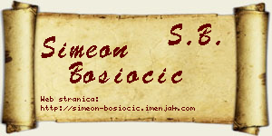 Simeon Bosiočić vizit kartica